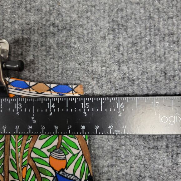 TORY BURCH Jada Skirt Orange Bird Jungle Gored Something Wild Stripe SIZE MEDIUM - Picture 10 of 13